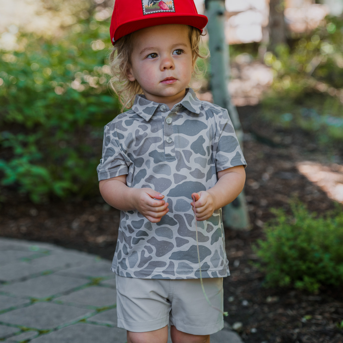 Youth Polo - Classic Deer Camo