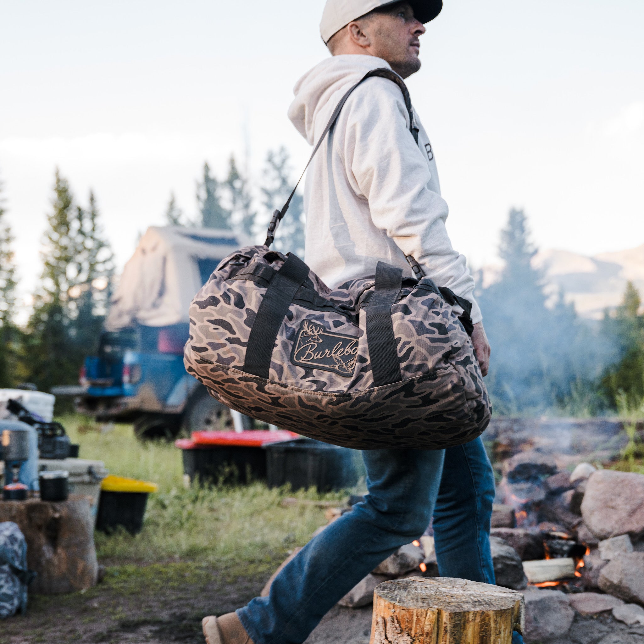 【値下げ】SCULPTOR Teddy Duffle Bag Camo Gauge Camo Duffle Bag | BURLEBO
