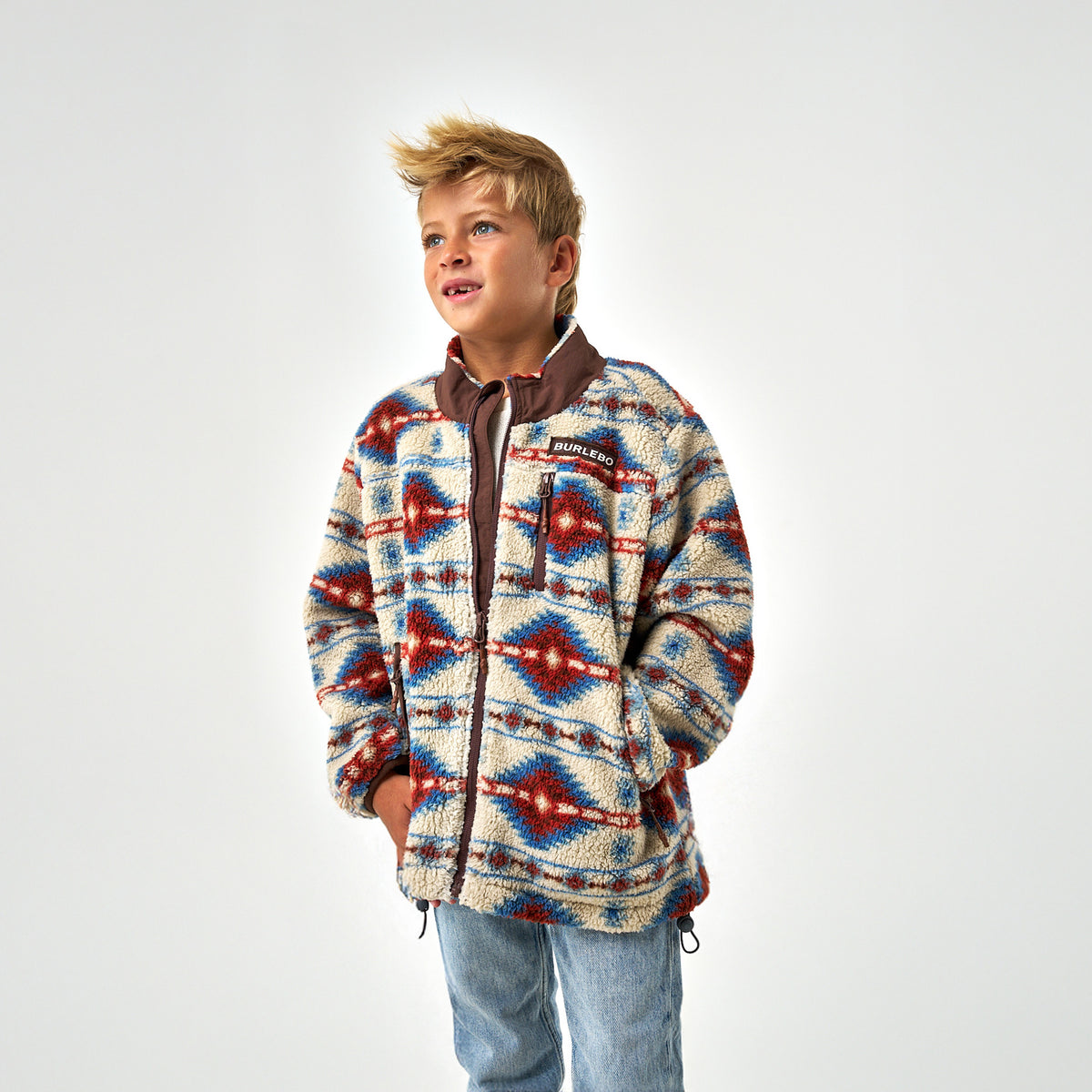 Youth -  Full Zip Jacket - Arizona Aztec Mountain Fleece Sherpa