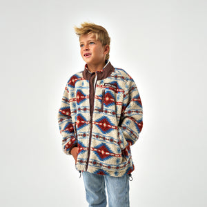Youth -  Full Zip Jacket - Arizona Aztec Mountain Fleece Sherpa