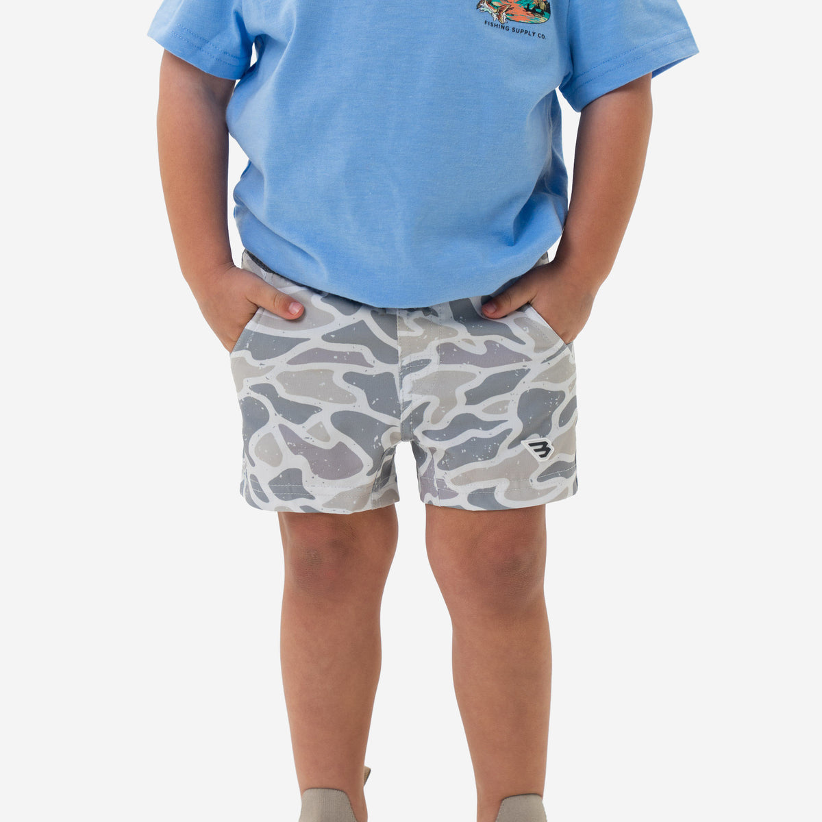 Youth Athletic Short - White Camo