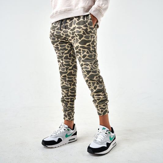 Youth Fleece Jogger - Classic Deer Camo