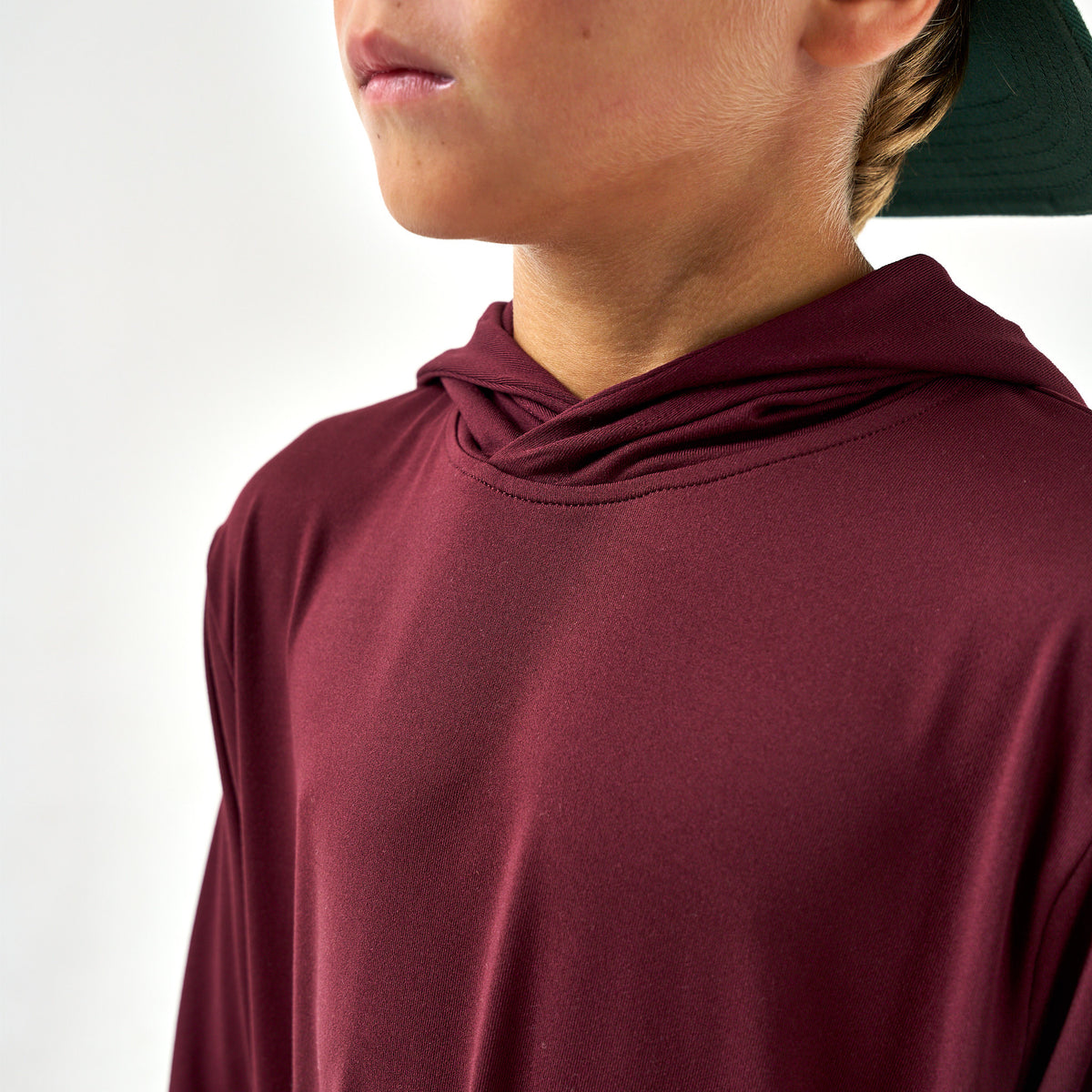 Youth Performance Hoodie - Maroon
