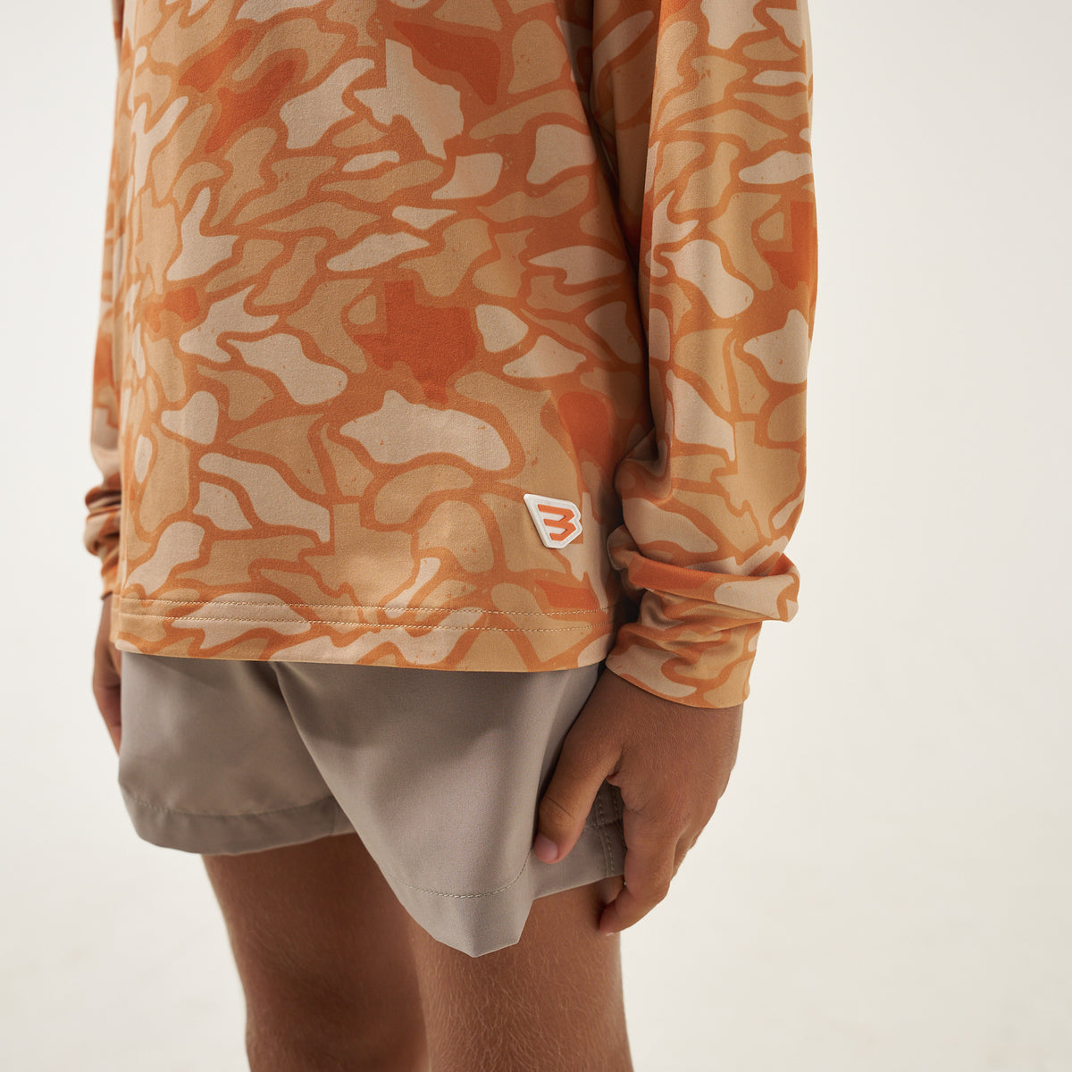 Youth - Performance Hoodie - Orange Texas Camo