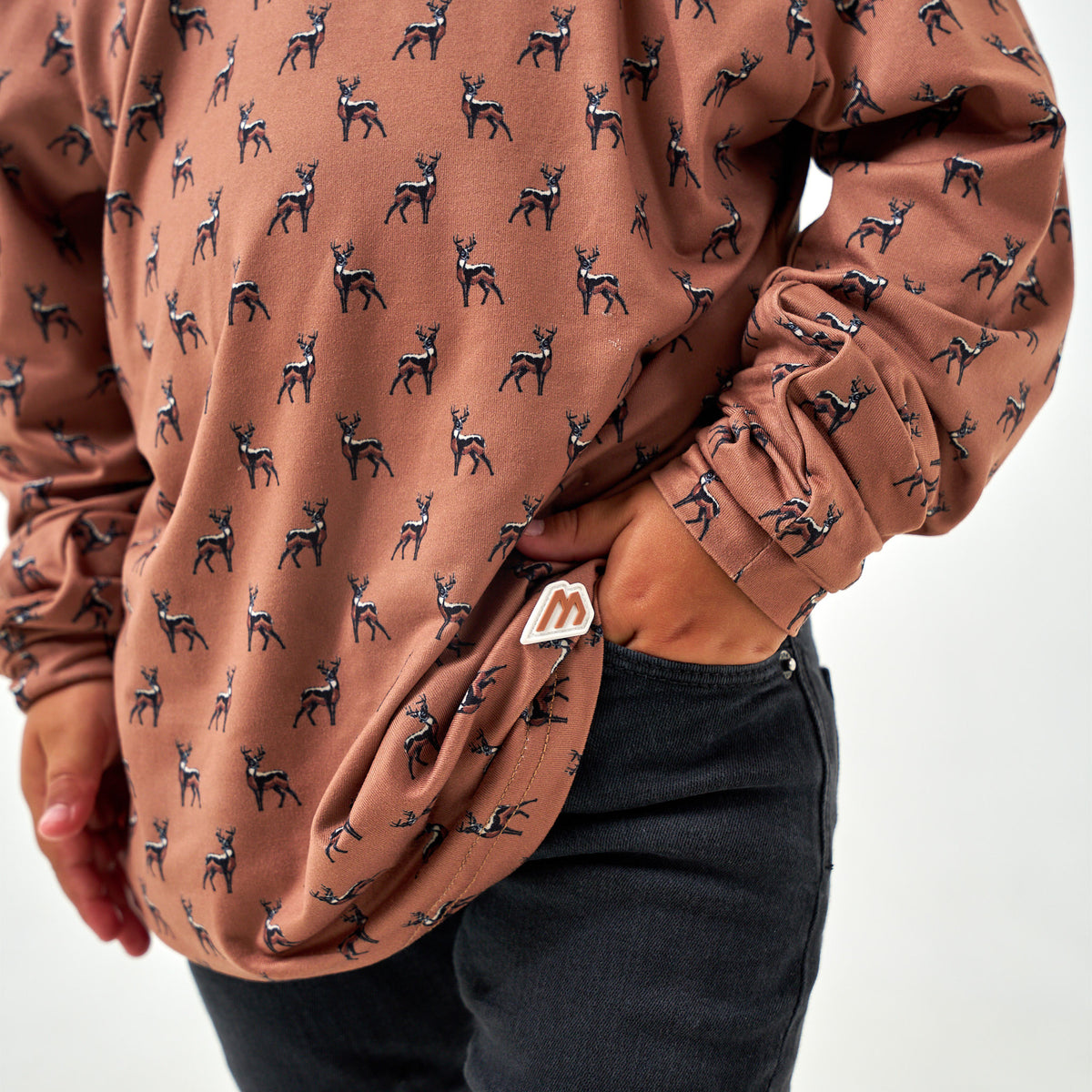 Youth - Performance Hoodie - Whitetail Deer - Brown