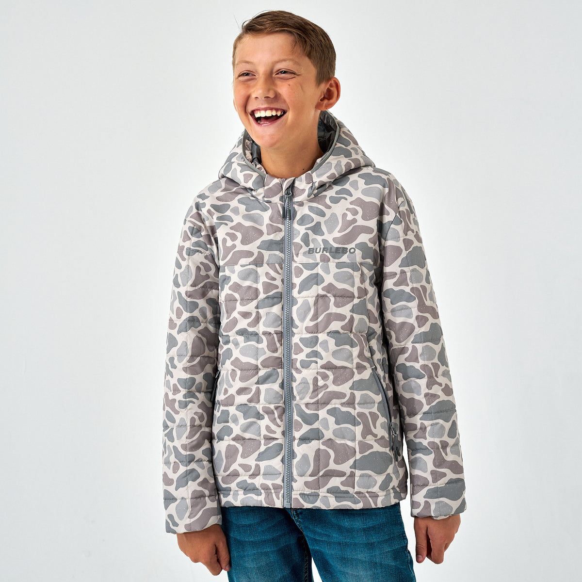 Youth - Puffer Jacket - Classic Deer Camo