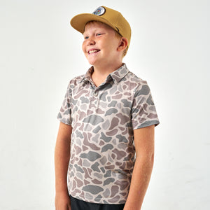 Youth Polo - Classic Deer Camo