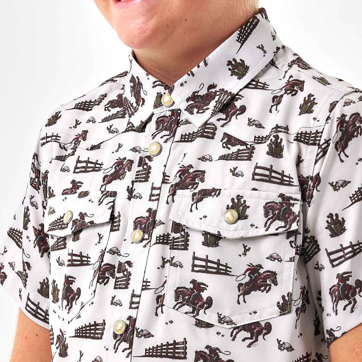 Youth - Performance Western Shirt - Cowboy Country