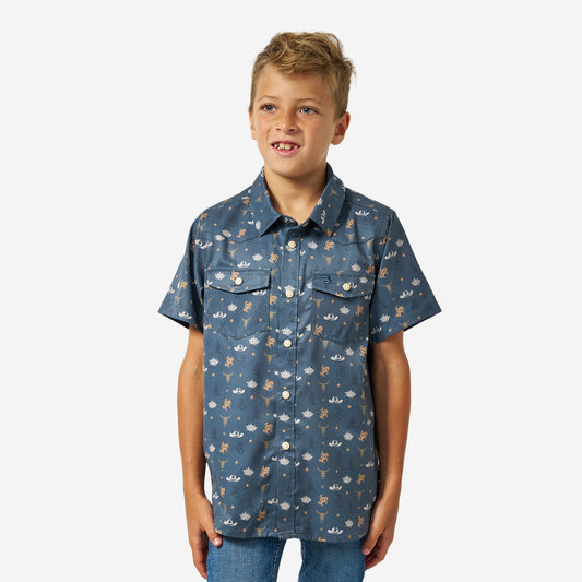 Youth Performance Western Shirt - Desert Night