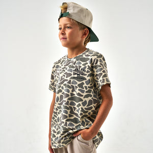 Youth - Short Sleeve Tee - Classic Deer Camo