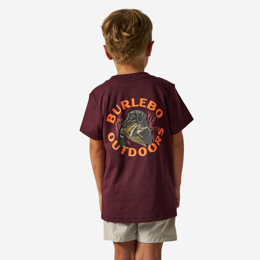 Youth Short Sleeve Tee - Duck Down - Maroon
