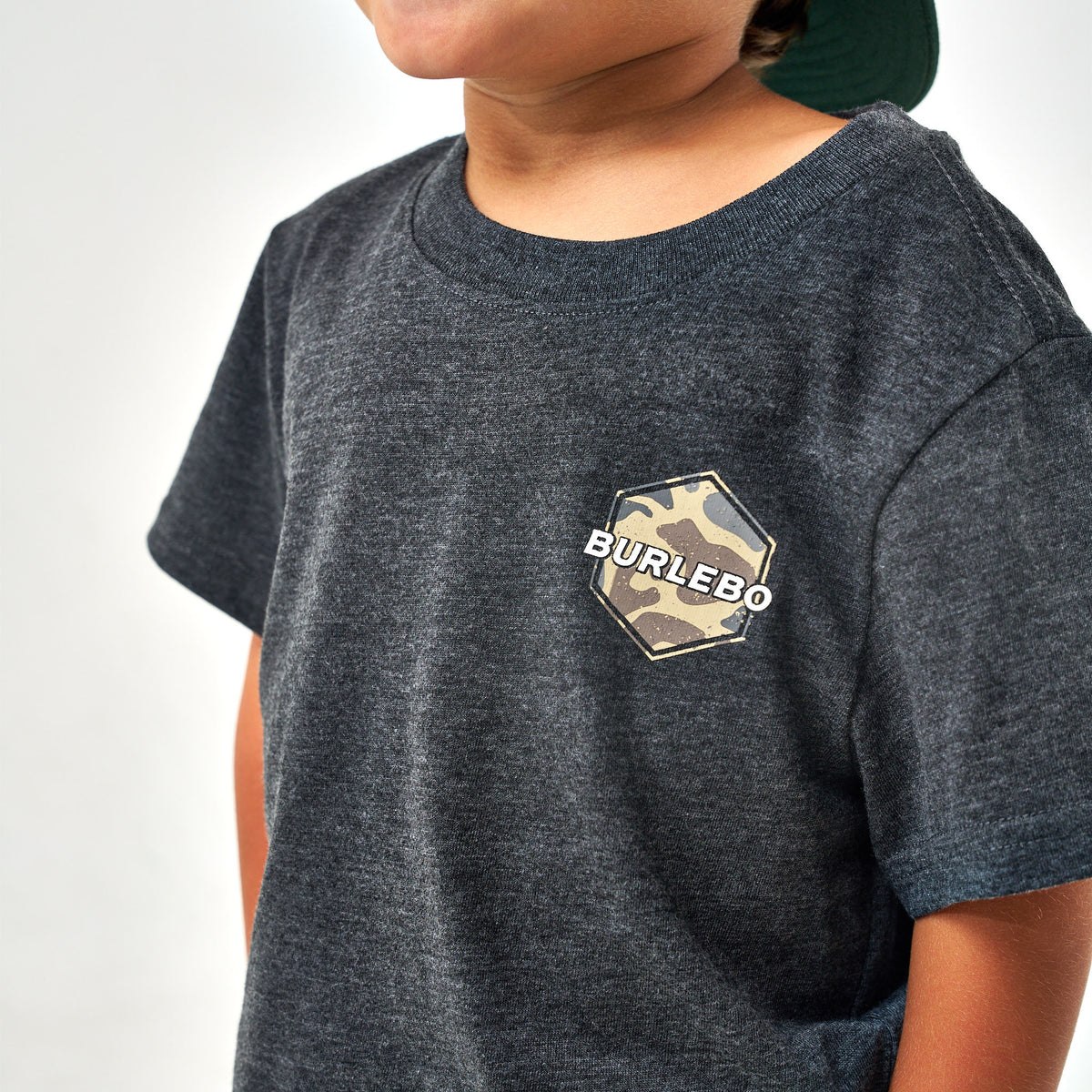 Youth - Short Sleeve Tee - Rad Dude Deer Camo - Heather Black