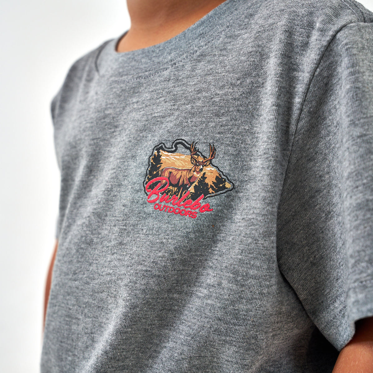 Youth - Short Sleeve Tee - Hill Country Buck - Dark Heather Grey