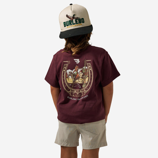 Youth Short Sleeve Tee - Horseshoe - Maroon