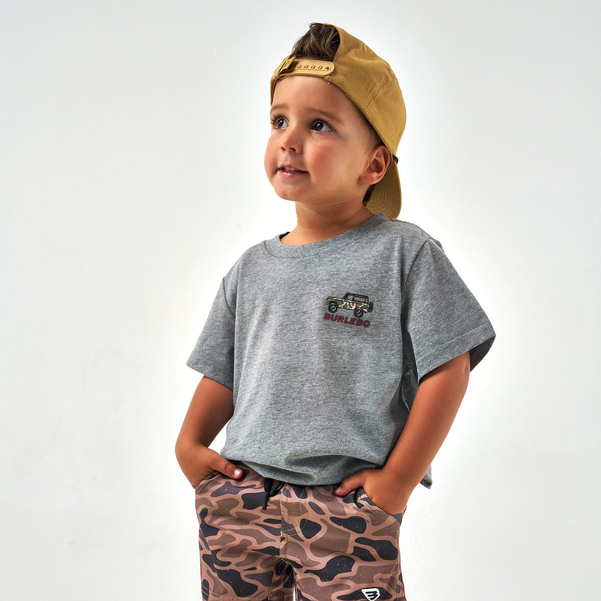 Youth - Short Sleeve Tee - Off Road Bronco - Dark Heather Grey