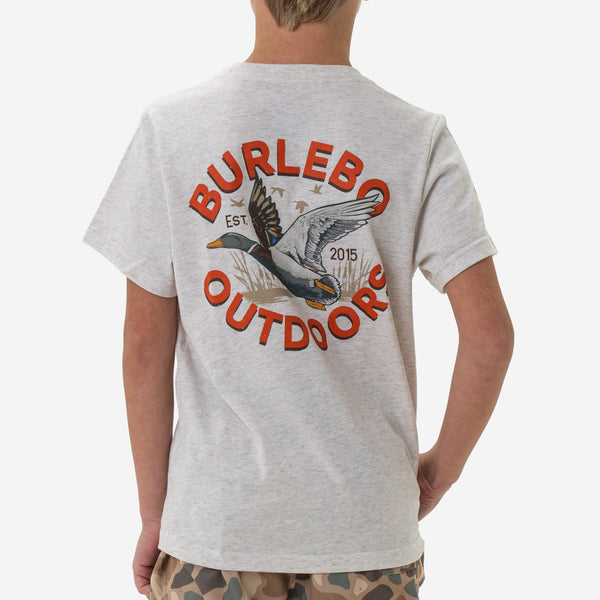 Youth Old School Duck Hunt Tee - Heather Oatmeal | BURLEBO