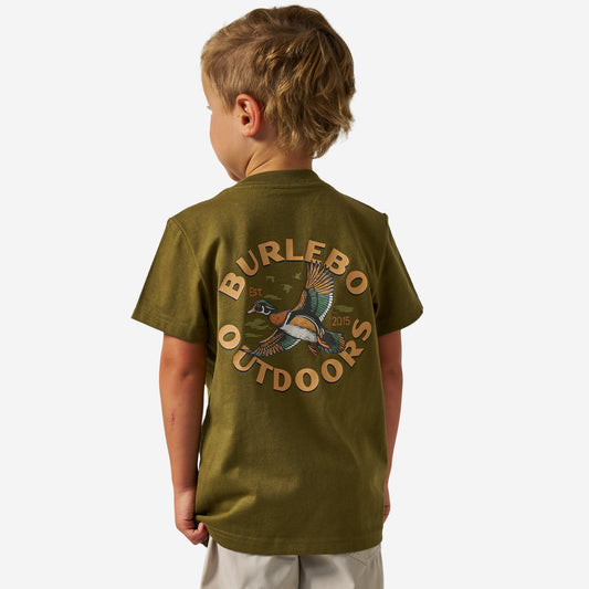 Youth Short Sleeve Tee - Wood Duck - Hunter Green