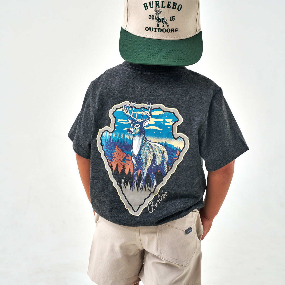 Youth - Short Sleeve Tee - Whitetail Season - Heather Black