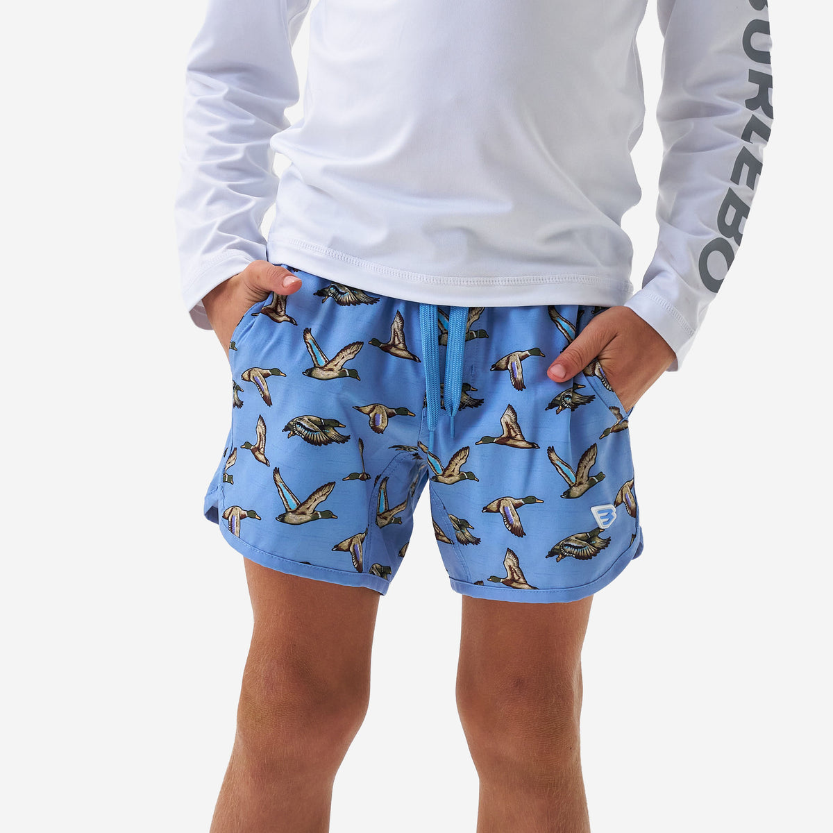 Youth Swim Trunk - Jumbo Mallards - Blue