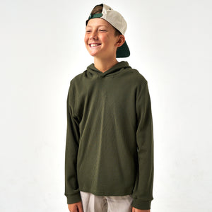 Youth - Thermal Hoodie - Mallard Green