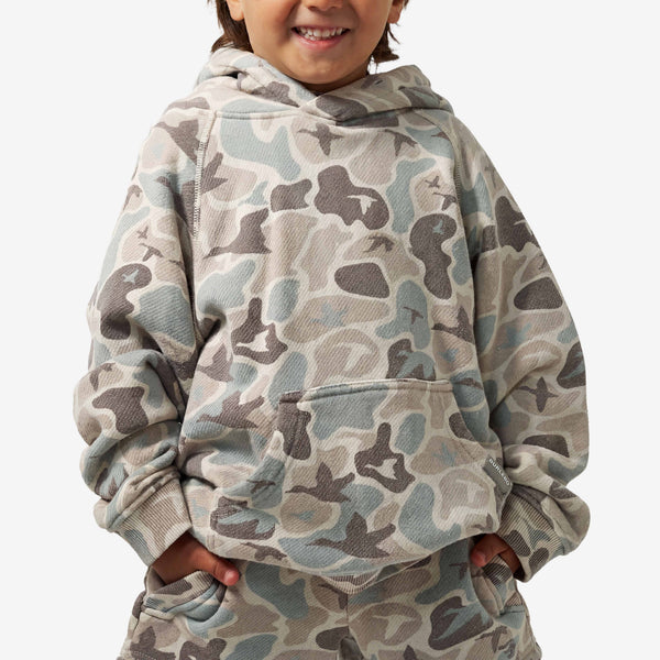 Youth Vintage Washed Hoodie - Mallard Mayhem Camo