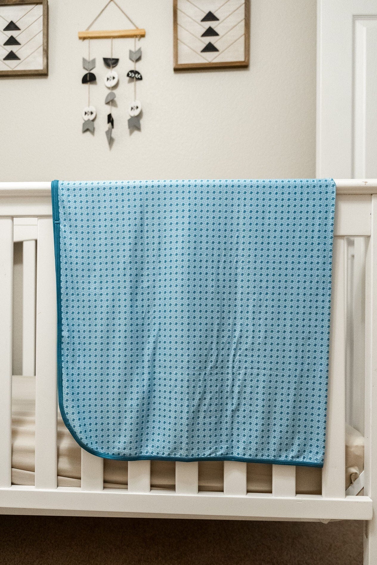 Baby Swaddle Texas Light Blue BURLEBO