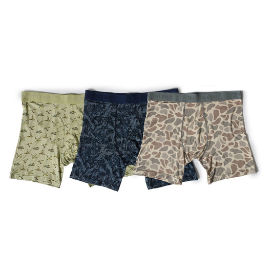 Boxer Briefs - Classic Deer Camo, Digi Camo Navy, Flying Mallards Green