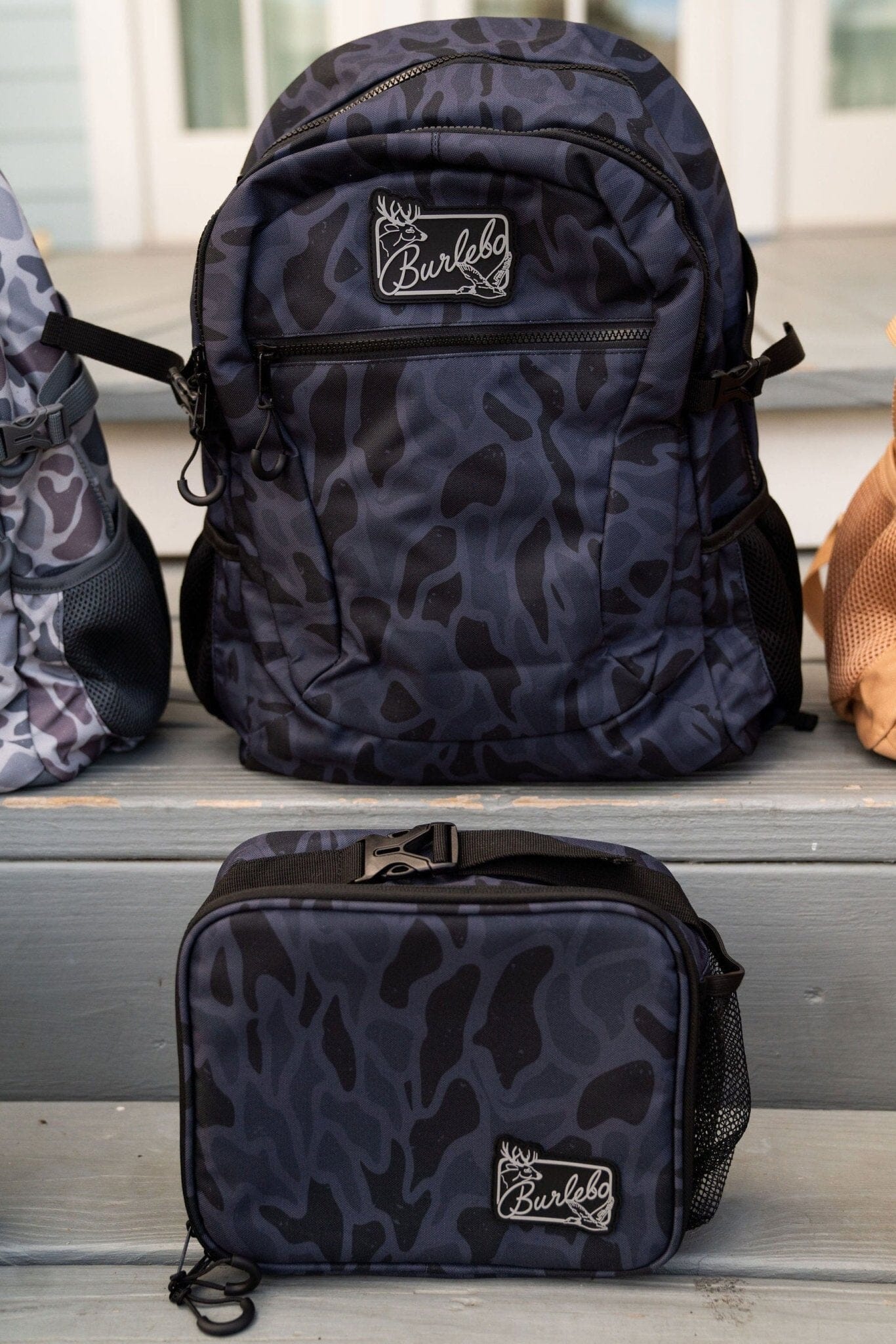 Camo backpack and lunchbox sales
