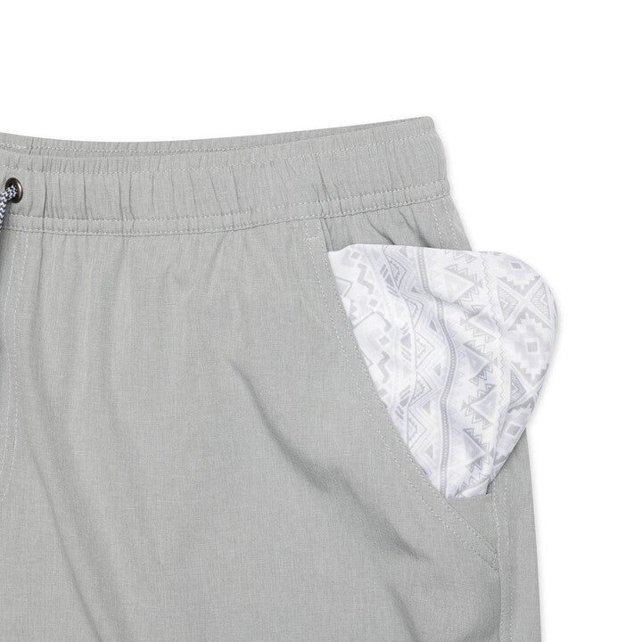 Athletic Short - Light Grey - Grey Aztec Liner – BURLEBO