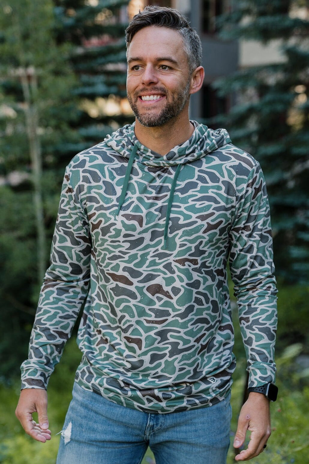 Burlebo Youth Performance Hoodie in Vintage Camo main image 1