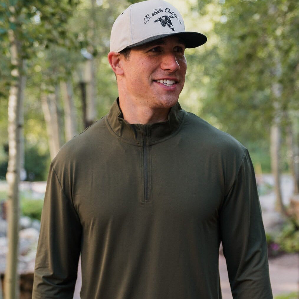 Performance Quarter Zip - Mallard Green - BURLEBO
