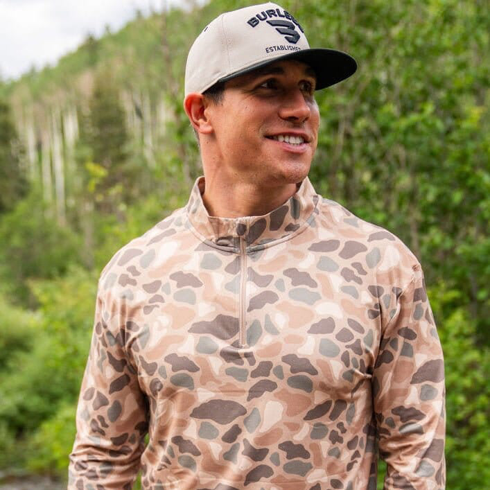 Performance Quarter Zip - Pintail Camo - BURLEBO