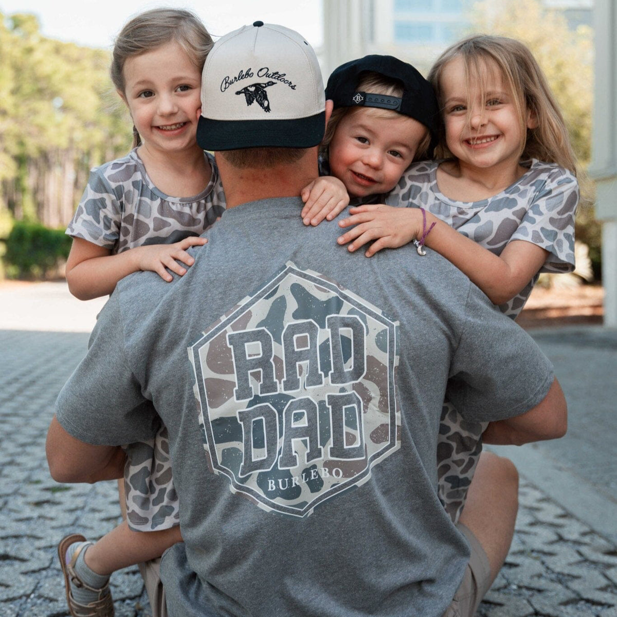 SS - Rad Dad Deer Camo - Dark Heather Grey - BURLEBO