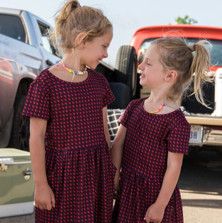Youth Moxie Dress | Georgia Black & Red | BURLEBO Youth Moxie Dress | Georgia Black & Red | BURLEBO