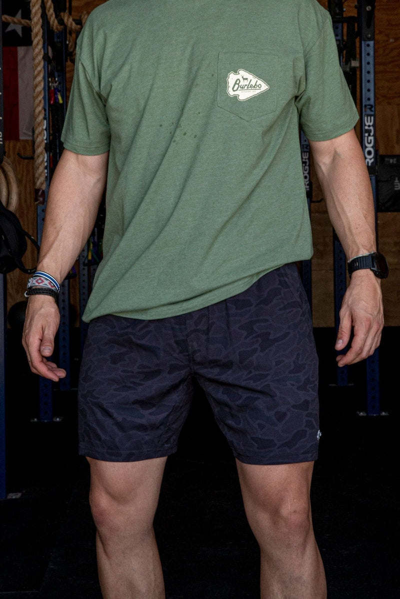 Athletic Shorts - Black Camo - BURLEBO