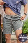 Athletic Shorts - Grizzly Gray - Deer Camo Liner - BURLEBO