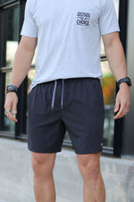 Athletic Shorts - Heather Black - BURLEBO