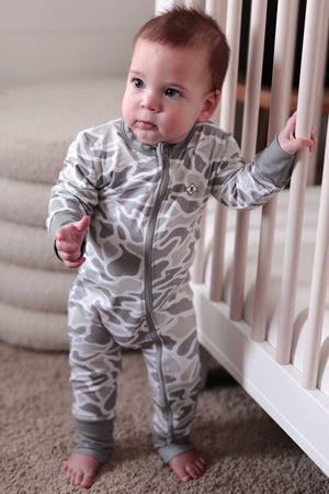 Baby Zip Up - White Camo - BURLEBO