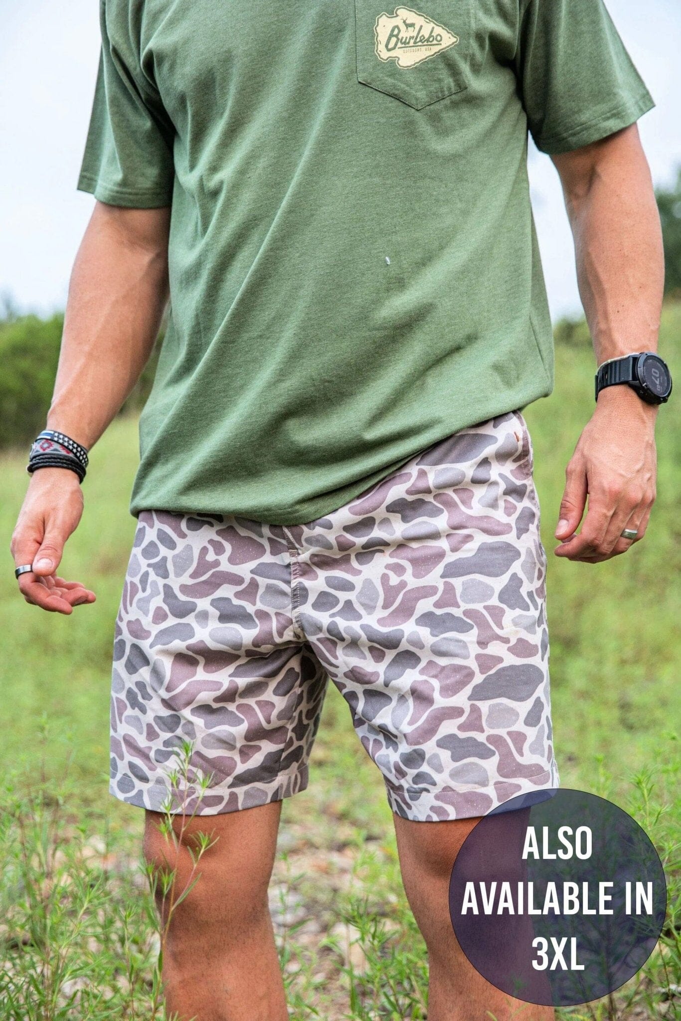 Everyday Short - Classic Deer Camo - Grey Pocket – BURLEBO