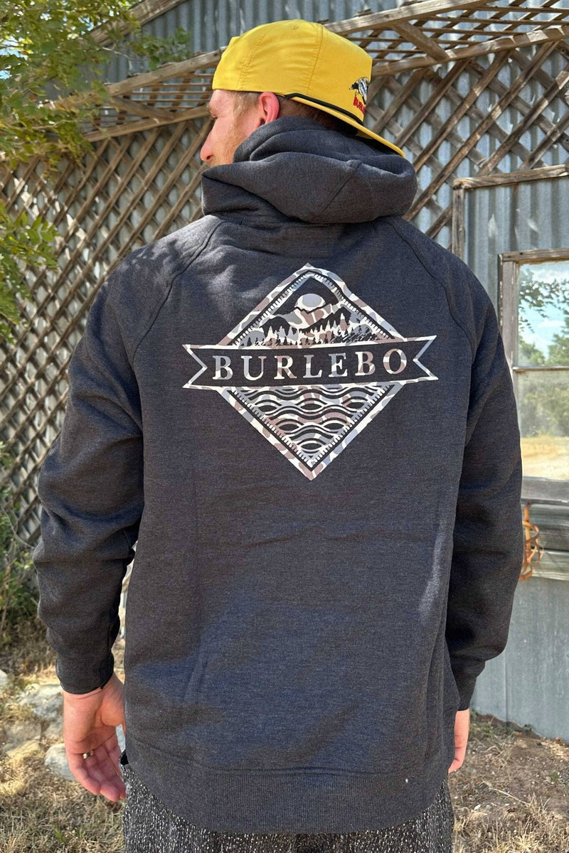 Fleece Hoodie - Camo Signature Logo - BURLEBO