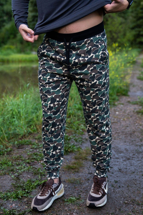 Fleece Joggers - Throwback Camo - BURLEBO