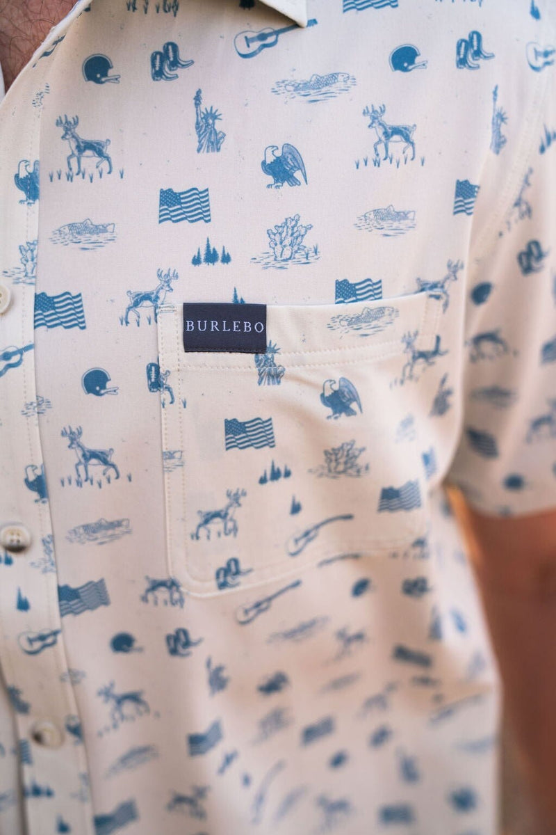 Performance Button Up - America The Great - BURLEBO