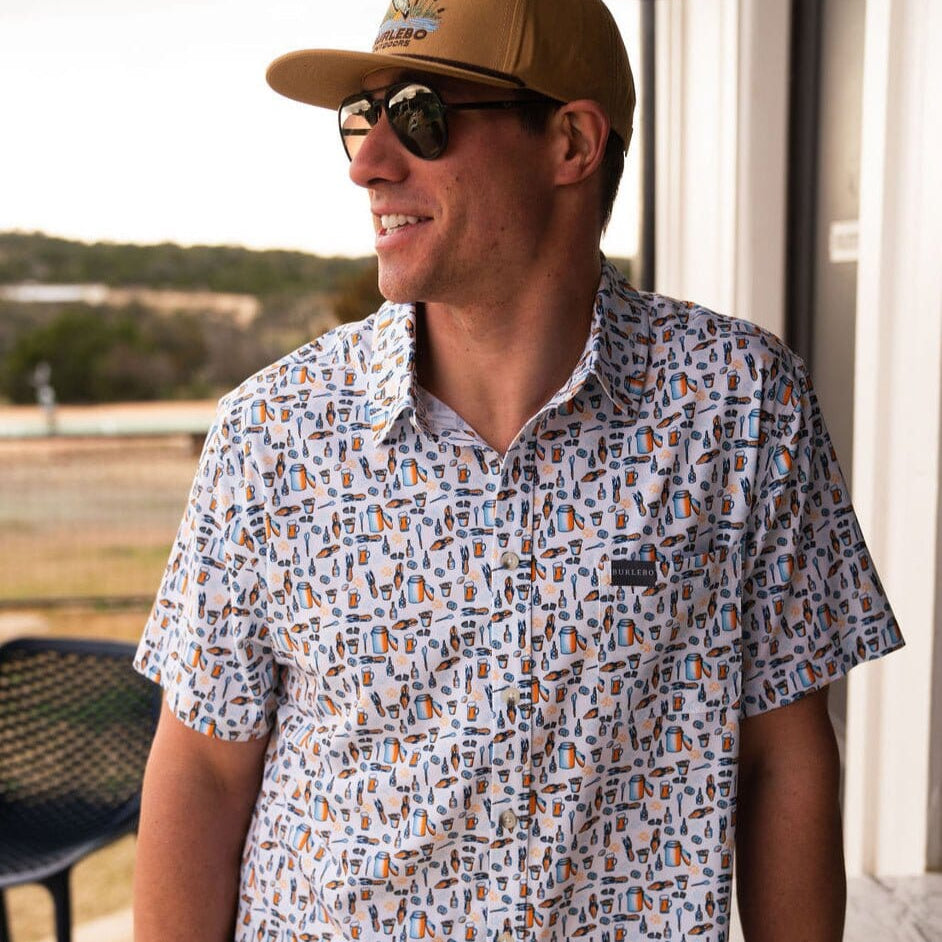 Performance Button Up - Crawfish Boil - BURLEBO