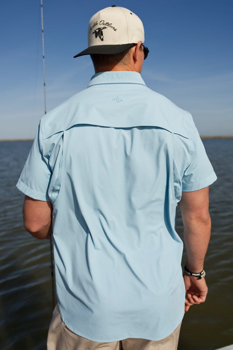 Performance Fishing Shirt - Dusty Blue - BURLEBO
