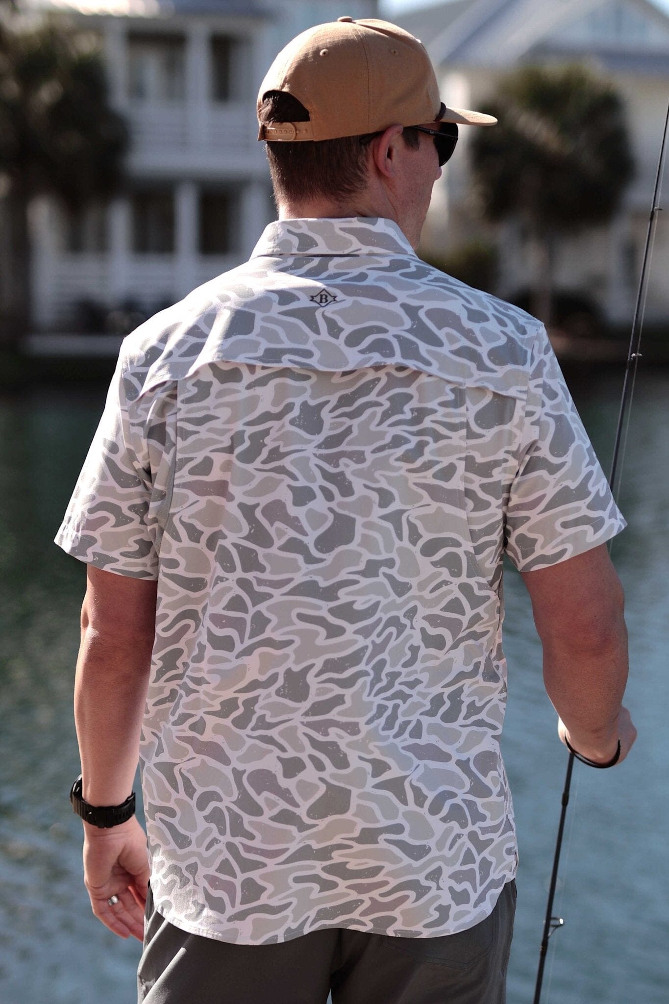 Hydrotech Camo Long Sleeve Performance Fishing Shirt - Sportsman Gear Blue Bird / Medium