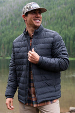 Puffer Jacket - Gun Metal Grey - BURLEBO