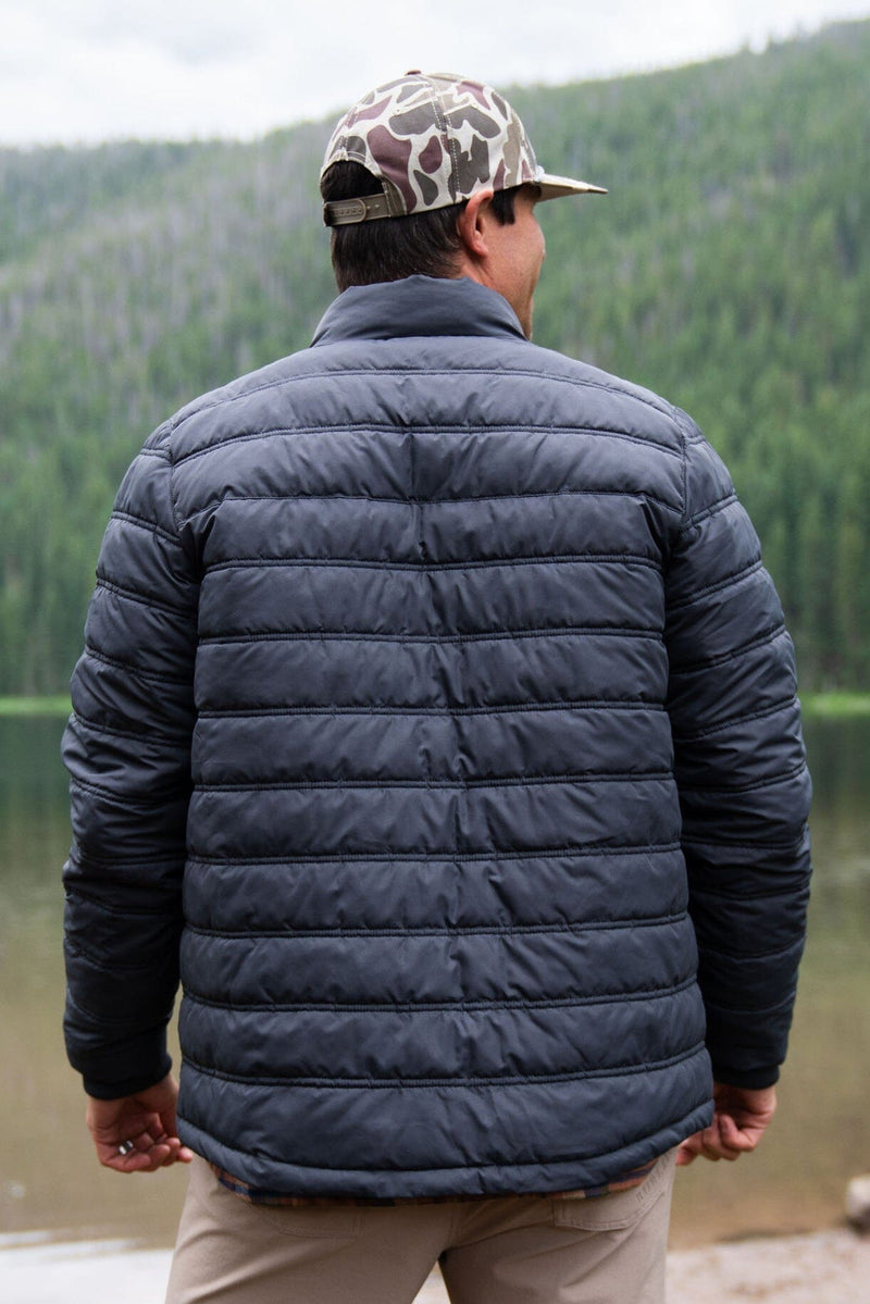 Puffer Jacket - Gun Metal Grey - BURLEBO