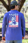 Raised On Reagan - Heather Navy LS - BURLEBO