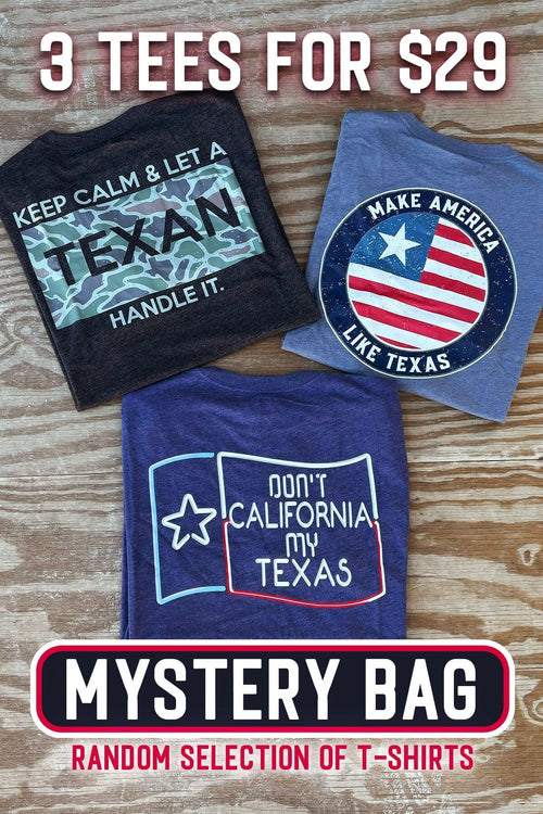 TEXAS Mystery Bag - 3 T-Shirts for $29 - BURLEBO