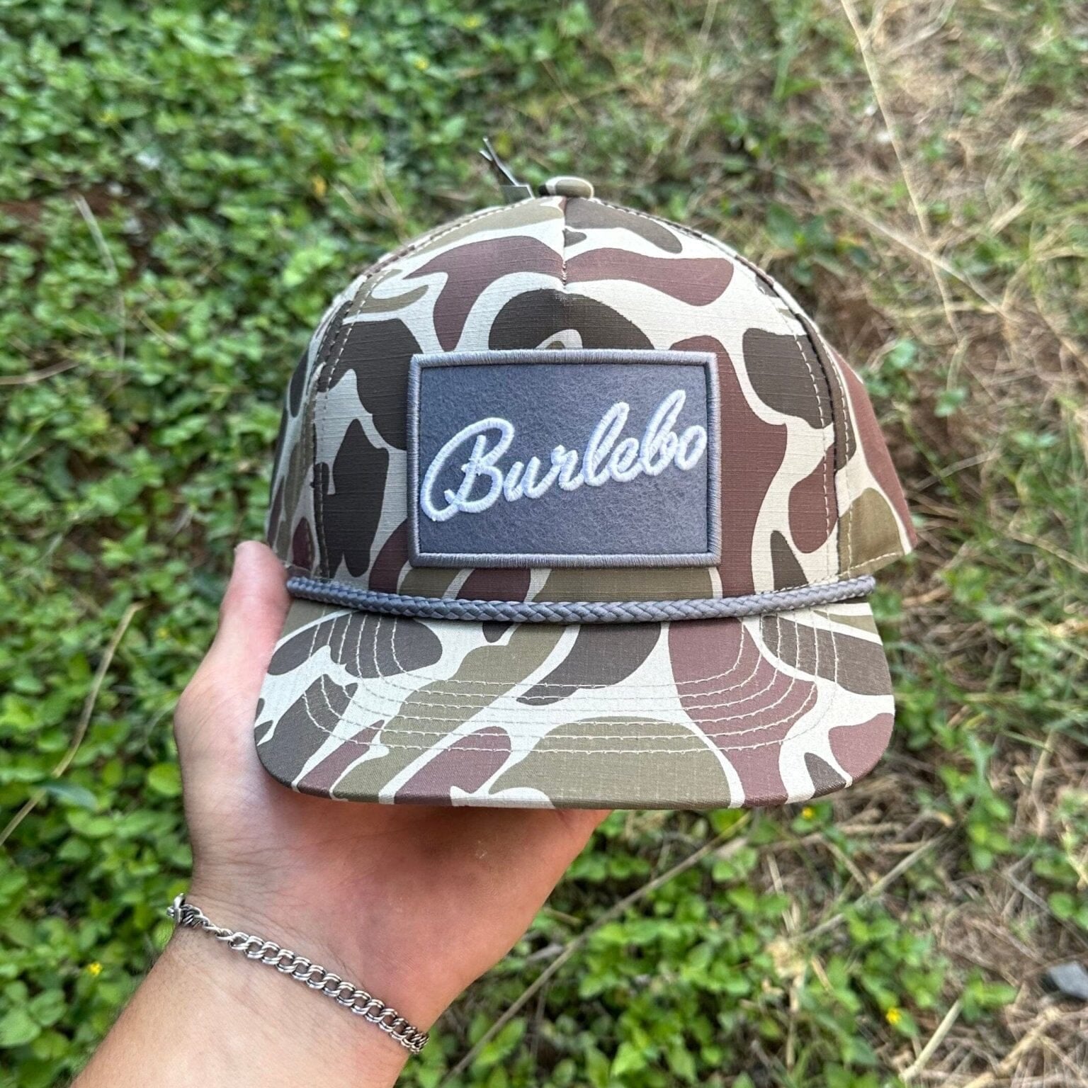 Youth Cap- BURLEBO Grey Patch - Camo